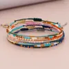 Strand Bohemian Handmade Weave Chain Colour Miyuki Beaded Bracelet Ethnic Adjustable For Women Girl Fashion Jewelry Accessory Gift