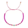 Charmarmband 10st 2023 mode söt färgglad kristall handgjorda armband justerbart lyckligt öga för kvinnor gåva fina smycken