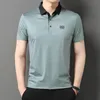 Summer Polo Men S Tree koszulka Odrzuć kołnierz krótkie rękawie bezskuteczne oddychające biznesowe modne topy 231228