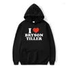 Herrtröjor jag älskar bryson tillare grafisk hoodie män kvinnor hip hop rap överdimensionerad träning manlig fleece bomull hoody mode streetwear