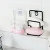 Kitchen Storage Metal Suction Cup Sink Drain Rack Wall Sucker Sponge Drying Holder Soap Stand Dish Cloth Shelf Organizer