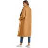 Dames Trenchcoats Lang Kunstwol Dunne jassen Dames Slanke Effen Jas Zakken Oversize Overjas Temperament Shear