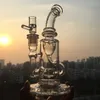 Thick Glass Bong Hookahs Recycler Water Pipe Bubbler Heady Smoking Oil Dab Rig with Percolator 14mm Bowl