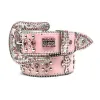 Ceinture de créateur vintage en cuir véritable femme ceinture en strass punk rock boucle en or ceintures de mode en cristal diamant ceinture décontractée en cuir largeur 3.8 cm ceintures de style d'affaires