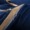 Sisher Ensemble de literie de luxe 4pcs drap de lit plat brève housse de couette ensembles roi couette confortable couvre reine taille literie linge de maison Y200111
