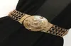 Women Flower Waist Belts Fashion Ladies Floral Elastic Wide Gold Metal Belt For Dress Female Golden Chain Belt Girls4822666