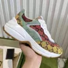 Men Women Platform old daddy shoe Luxury Designer Retro thick soled sports shoes Men Women Beige Canvas Leather Interlock Printed Trainers size35-46