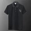 디자이너 럭셔리 남성 폴로 셔츠 티셔츠 패션 비즈니스 캐주얼 짧은 슬리브 100% 면화 고품질 통기성 여름 탑 의류