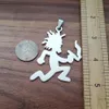 Hatchetman 2 5 Pendant Mirror Charm ABK 316L ICP INSANE CLOWN POSSE Twiztid Rare Juggalo Smoking Necklace Ship157e