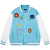 Designerjack Heren varsity honkbaluniform Hoge kwaliteit Stijlvol damesjack Geborduurde letter patchwork jassen Top met enkele rij knopen Herenkleding voor koppels