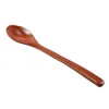 Coffee Scoops Wooden Spoons 24 Pieces Wood Soup For Eating Mixing Stirring Long Handle Spoon Kitchen Utensil