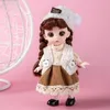 1 12 BJD Doll 16 cm z ubraniami i butami ruchomy 13 stawów modelu mody urocze dziewczyny zabawki urodzinowe 231228