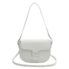 Spring Women's Bag Fashion Versatile Saddle Bag Single Shoulder Bag Solid Color Simple Crossbody Bag