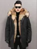Ner långa vattentäta jackor faux räv päls kappa för man vinterjacka puffer jacka män vinter varma rockar män kläder 231228
