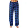 Vêtements de nuit pour femmes Femmes Pantalons de salon Pantalons de pyjama Stretch Plaid Jambes larges Cordon de serrage doux Home Comformatable Wear Vêtements