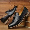 Dress Shoes Man Fashion Tassels Loafers Comfortable For Men Wave Leather Casual Slip-on Wedding Party Shoe Spring Autumn