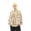 Vestes pour hommes rétro désert Camouflage poches Cargo fonctionnel Camou vêtements d'extérieur surdimensionné haute rue mode veste de Baseball pour