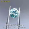 Big Real Stone 1CT 6 5MM Blue-green Loose Lab-grown Diamonds Color D VVS 3EX Moissanite For Rings258G
