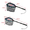 Floating Fishing Net Portable Dractable Folding Aluminium Alloy Fishing Hand Net Lime Coated Bag Fly Dip Casting 231229