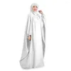 Vêtements ethniques Femmes musulmanes Robe arabe Lâche Prière Vêtement Batwing Manches Abaya Capuchon Overhead Maxi Robe Burka Moyen-Orient Turc
