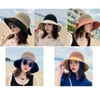 Berets Womens Summer Mesh Top para Sun Visor Beach Hat Split Floppy Wide Brim Doce Bowknot Férias Ao Ar Livre Protetor Solar Bucket Cap