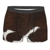 Sous-vêtements masculins mode fourrure de vache peau de vache Texture sous-vêtements peau d'animal en cuir Boxer slips doux Shorts culottes