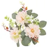 Decorative Flowers Artificial Garland Wedding Gift Party Decoration Wreaths Desktop Plastic Floral Ring