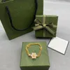 18K Gglies Gold Designer Bracelet Perl Kleur 18K Gold Charm Armbanden Luxe bruiloft Woman Fashion Jewelry