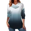 Women's Blouses Spring Women Blouse Long Sleeve Fashion Print Top Button Pullover V-neck Office Lady Street Beautiful 3D Clothing Femme