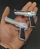 Keychains 13 Desert Eagle Pistol Gun Miniature Model Keychain Full Metal Shell Alloy Can Not Shoot Boy BirthdayGift Whole8819787