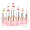 Make up 6pcs Lipstick Set Bloem Jelly Crystal Clear Langdurige Lippen Kleurverandering Roze lipgloss Cosmetica 231229