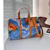 5A Qualité Designer Sac Fourre-Tout Sacs Duffle Sacs Sacs De Voyage En Plein Air En Cuir Véritable Impression Rayures Lettre Doux Unique Oversize Designer Sacs À Bagages