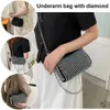 バッグ韓国のラインストーン肩のメッセンジャーバッグ女性ダイヤモンドアウトドアショッピングビジネスのための脇の下の財布ハンドバッグ