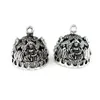 22843 4pcs lot Vintage Silver Hollow Buddha lotus Crown Hat Curve Carve Filigree Pendant Tassel Cap Bead Cap195U