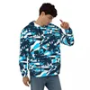 Herenhoodies Palmbomen Tropisch Casual Paar Roze en Blauw Grappige Pullover Hoodie Winter Streetwear Sweatshirts Oversized Top