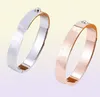 4mm tunt mode 2021 Bangles Titanium Steel Love Silver Rose Gold Armband Bangles Kvinnor Män Skruv Skruvmejselpar Pararmband JE1694374