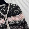 Women's Knits Winter Autumn High Quality Cashmere Wool Sweater Jacket Diamond Button Knit Cardigan Women Brand V-neck Knitwear Coat H651