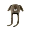 Bérets moelleux dessin animé chapeau en peluche loisirs longues oreilles épaissi hiver chien tout-match Protection des oreilles chaud