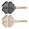 Pans Breakfast Frying Pan Anti Scald Handle 4 Holes Nonstick Cookware Small Egg Skillet Cooker For Baking Burger Steak