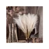 Ghirlande di fiori decorativi Artificiale Pampas Erba Bouquet di fiori per la decorazione domestica di nozze Fai da te Camera da letto per piante finte Vaso De Dhqme