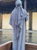 Vêtements ethniques Long Khimar Hijabs pour femme turque musulmane prière Burqa foulard froissé hijab écharpe capuche prêt à mettre sur le Ramadan Eid