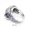 925 Sterling Zilver Biker Skull Ring Mode-sieraden Maat 7-15 Mannen Jongens Demon Skull Cool Ring236Y