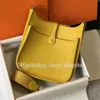 Lederen zak Handgemaakte High-end Tote Handtas Kwaliteit Top Authentieke privé Togo Epsom Aanpassing Soft Designer Wear-resistente 28 cm mini 18 cm oranje doos