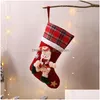 Decorações de Natal Dos Desenhos Animados Tamanho Grande Boneca de Natal Meias Decorações Santa Boneco de Neve Bonecas Doces Saco de Presente Orname Dhgarden Dhxtj