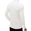 T-shirts pour hommes Hommes Couleur Solide Pull à col roulé Pull à manches longues T-shirts Mâle Garder au chaud Blouse Slim Fit Printemps Casual Tops Basic