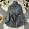 2023 Winter Gentle Fashion Style Step Step Designer Sweater Devedrament Dress Press Fress Chinas First Class Main Creation Q2UC#