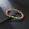 Charme pulseiras 6mm imperador pedra pulseira homens arborizado frisado para mulheres artesanal elástico amigável pulsera hombre