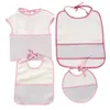 Cross Stitch Bibs Spädbarnssalivhanddukar Burp Tygar Baby Waterproof Bebe Girls Diy 4st/Set 231229