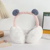 Berets dobrável pele do falso pelúcia inverno earmuff quente orelha muffs fones de ouvido meninas capa feminino bonito macio aquecedores protetor