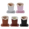 Supporto per occhiali da sole in pelle PU con supporto per occhiali con morbida fodera in peluche 95AB13220314